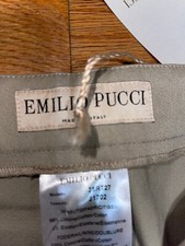 EMILIO PUCCI Pants NWT  530 Khaki Cotton/elastane Flare Size 4 Hot Stunning
