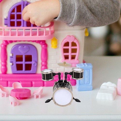 Miniature Drum Model Simulation Miniature Drum Model Dollhouse Model Music Room - Picture 2 of 12