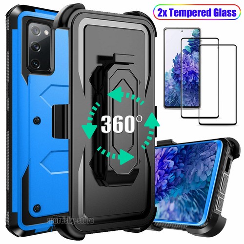For Samsung Galaxy S20 FE /5G Clip Case Rugged Shockproof Cover / Tempered Glass - Picture 37 of 94