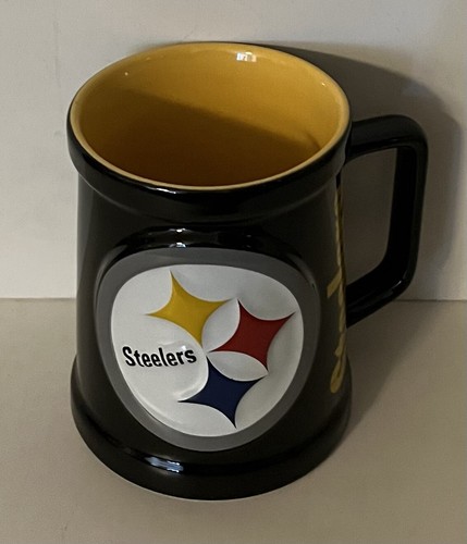Tazza Pittsburgh Steelers MegaMug Xpres con logo rialzato 3D - licenza ufficiale - Foto 2 di 17
