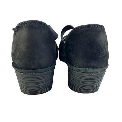 EU 38 Fly London Black Perforated Suede Block Heel Sandals - Picture 7 of 8