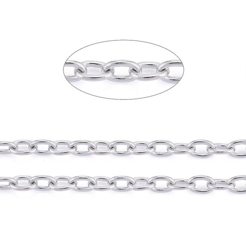 IN95 - 1m de chaine en acier inoxydable maillon 3x2mm chaine inox - Picture 2 of 4