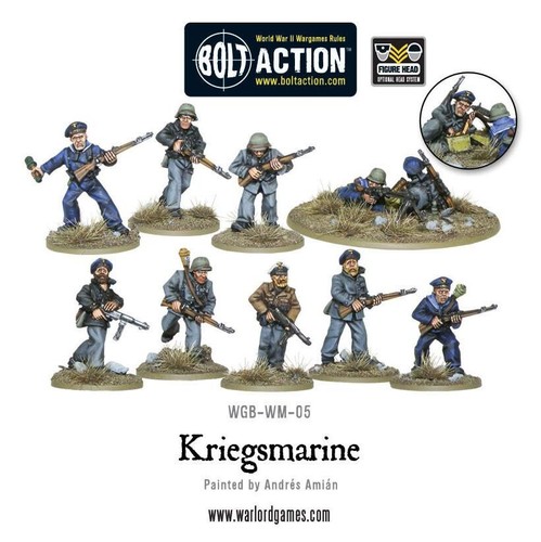 Kriegsmarine Squad - Brand New - Warlord Games Bolt Action Miniatures - Picture 2 of 2