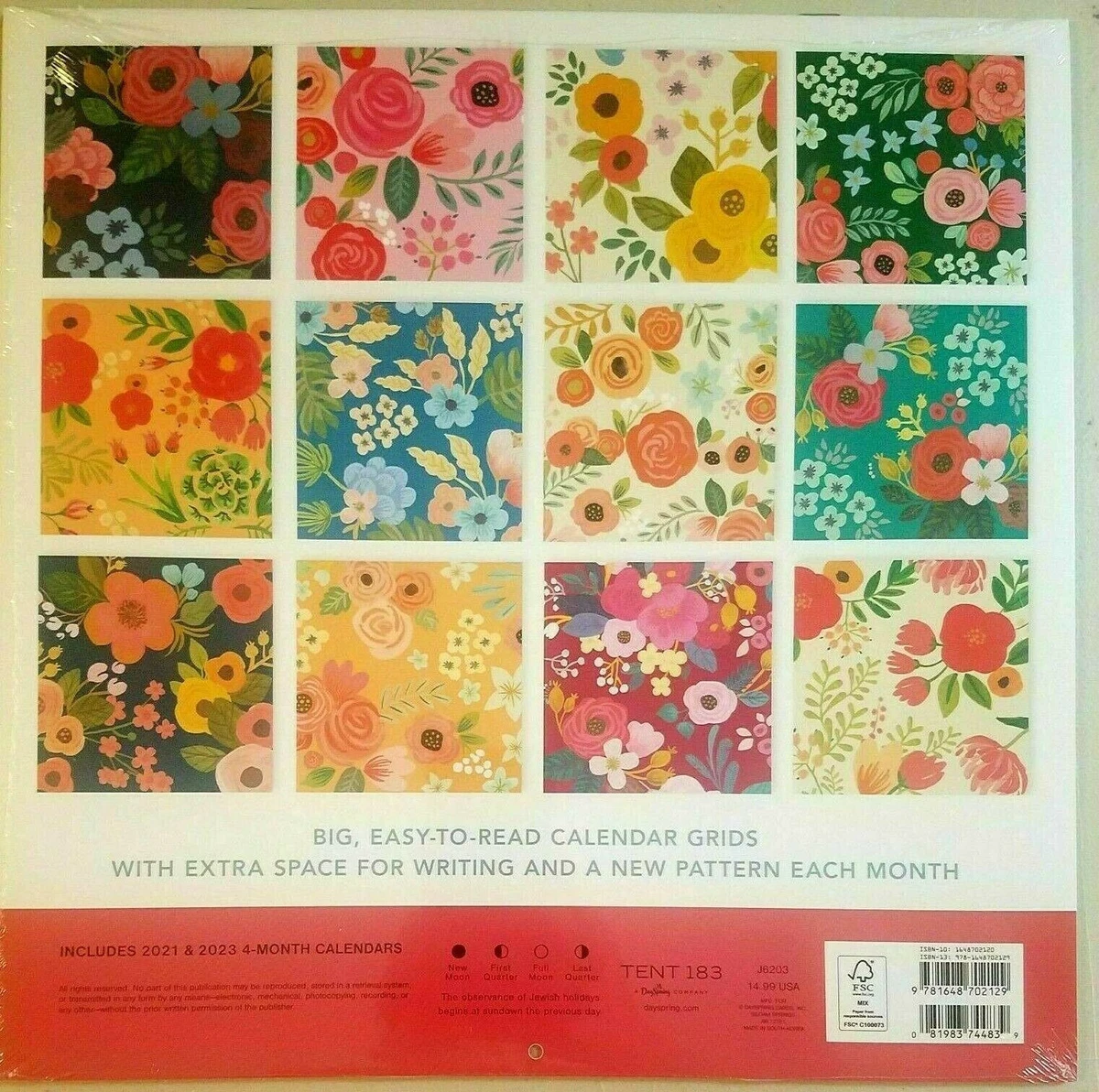 Dayspring Large Grid Calendar 2024 Betsy Charity
