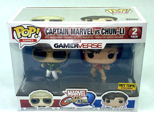 Funko POP Street Fighter Marvel Gamerverse Captain Marvel Vs Chun-Li Exclusive