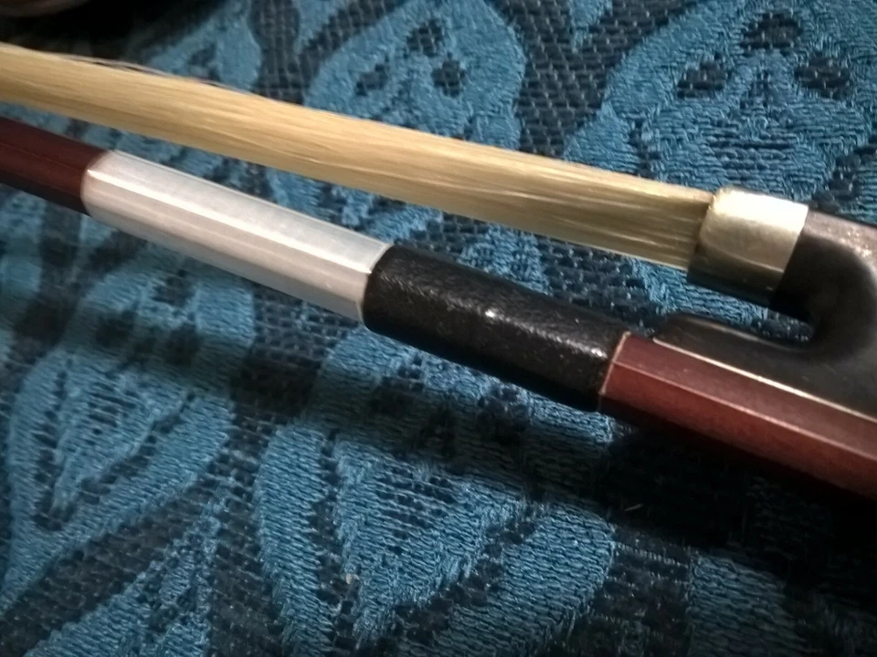 BFD Thanks Promo! Brazilwood Cello Bow 1/4 #120 Oct Ebony lined Paris Eye Frog  - Image 4 of 4