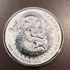 2019 1 oz Canadian Lucky Dragon High Relief Silver Coin (bu)