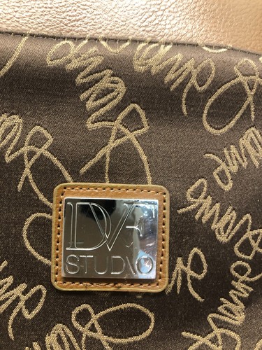 DVF Studio Weekender Duffle Bag Monogram Luggage Brown Diane Von Furstenberg - Picture 2 of 12