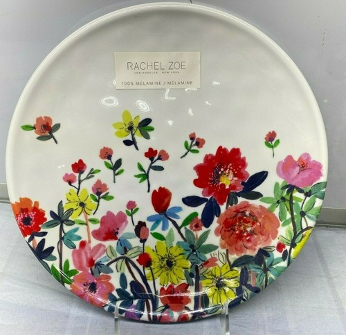 Melamine Red Poppy Flowers Floral Serving Tray Platter New 18" Rachel Zoe NWT - Picture 7 of 7