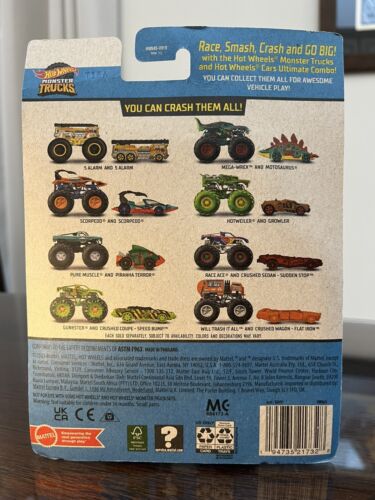 NEW Hot Wheels Monster Trucks Scorpedo Bonus Car Die-Cast Car 2023 Mattel Sealed - Picture 2 of 2