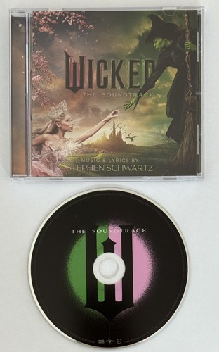 Wicked SIGNED Ariana Grande Cynthia Erivo Art Card CD BAS Beckett COA CERTIFIED - Picture 4 of 4