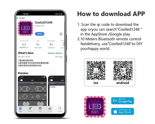 Flexible LED Matrix Panel DIY Programmable Scrolling LED Sign For Car Party - Picture 8 of 18