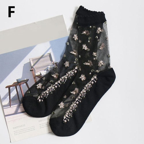 Atmungsaktive ultradünne Socken Sommer Damen Transparent Spitze Elastisch Kurzsocken - Bild 16 von 16