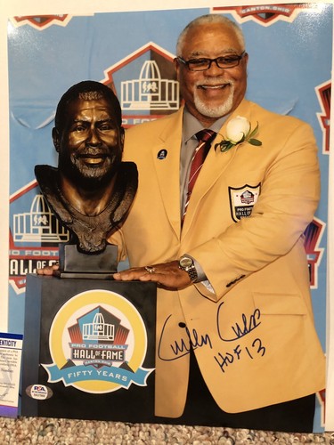 CURLEY CULP HOF 13 signiertes Auto 11x14 Foto Kansas City Chiefs Houston Oilers PSA