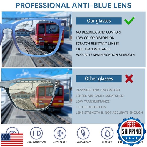 BONCAMOR Gleitsicht Multifokus Lesebrille für Damen und Herren 4er Pack komp - Bild 5 von 5