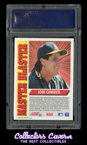 1991 Score #690 Jose Canseco PSA 10 (GEM MINT) MASTER BLASTER - Picture 2 of 2
