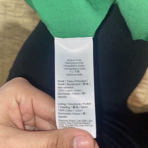 J. Crew Tie-front Midi Dress Green Cotton size 2 - Picture 7 of 7
