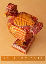 RARE! HINDU POLYCHROME BRAHMAN VAHANAM WOOD GOOSE! SCULPTURE VTG ORIG ART 30'S