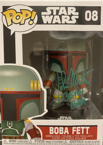 John Morton -GENUINE Signed Boba Fett Funko 08 Beckett Authenticated