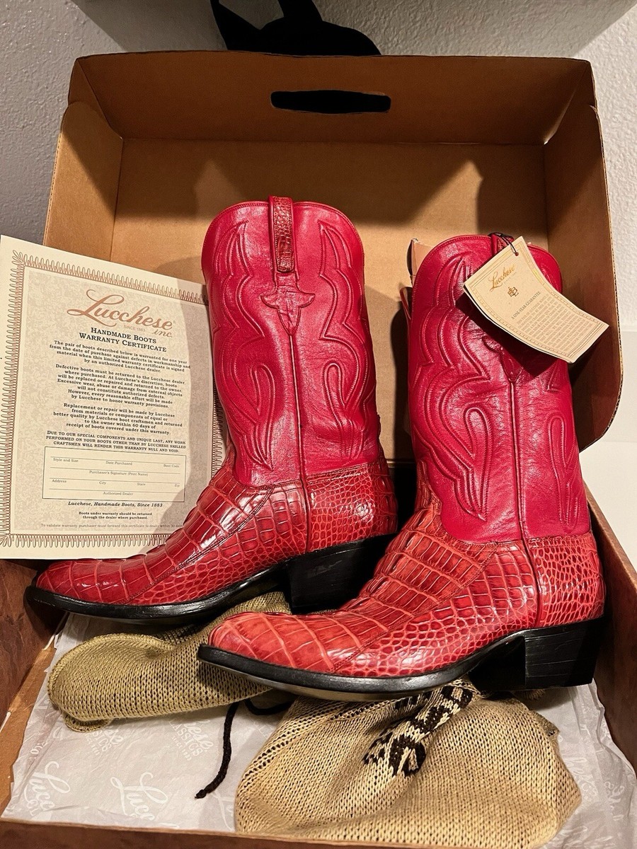 lucchese 希少 カスタムオーダー ホーンバックアリゲーターヘッドカット