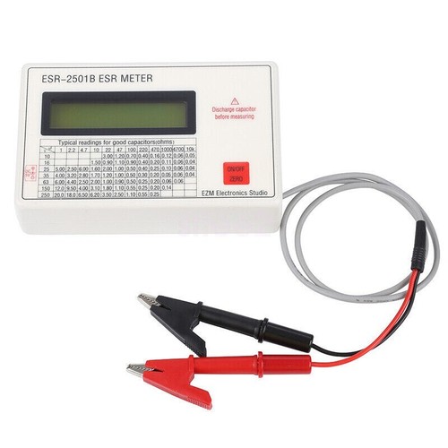ESR2501B Capacitor ESR DCR Tester Test In Circuit Capacitance Meter w/ Test Clip - Picture 3 of 5