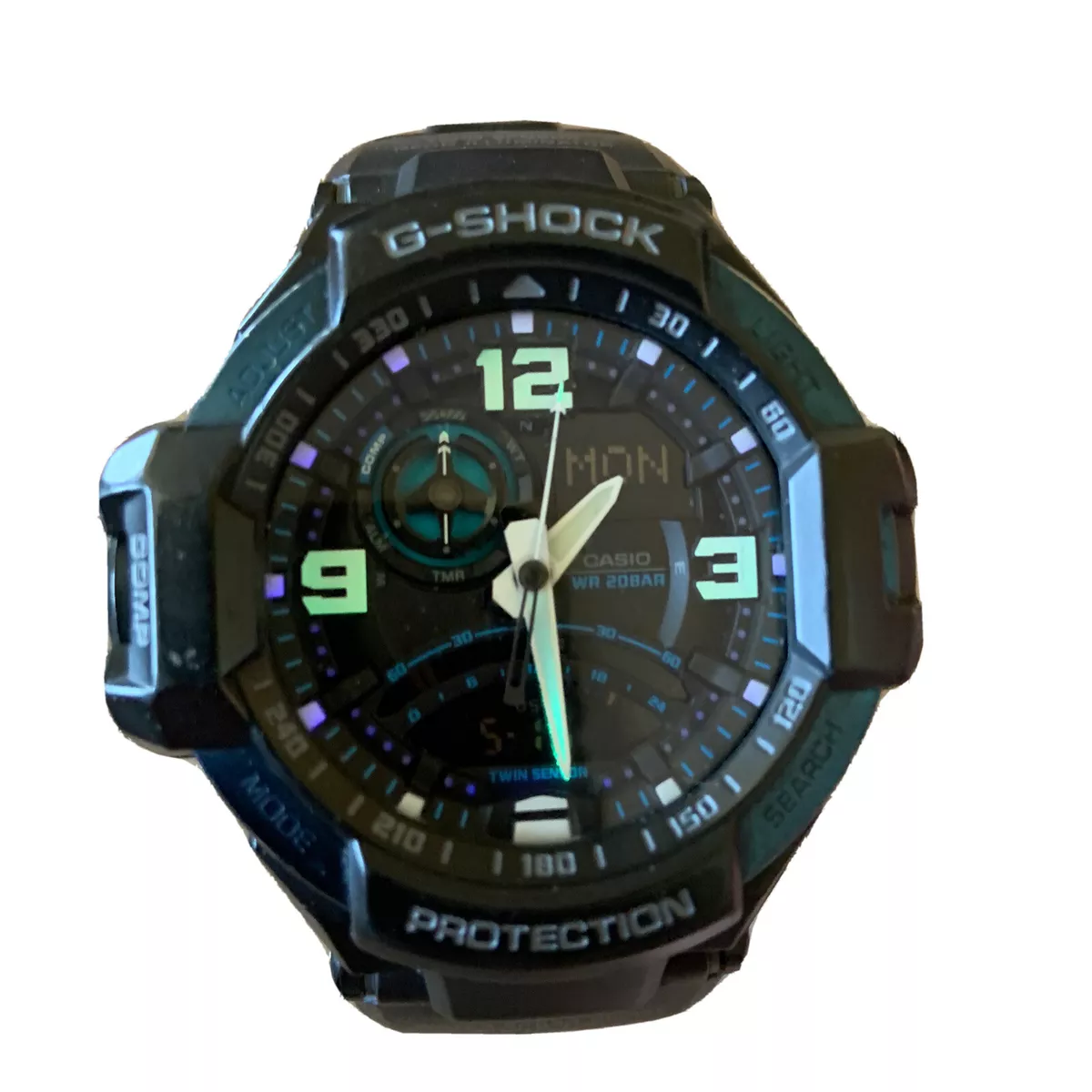 Casio G-Shock GA-1000-2B 5302 Blue Twin Sensor Gravity Master Men's Watch