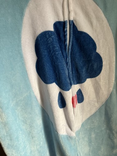 Adult Care Bears Blue Grumpy Bear Jumpsuit with Hood by Rubies Costumes - Picture 2 of 15
