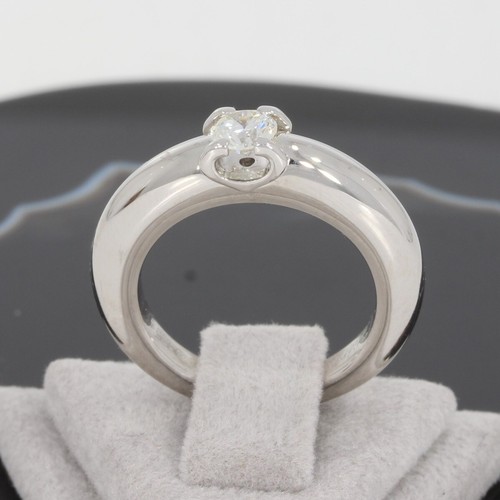 Wert 3150 € CARTIER Solitär Brillant Ring (ca.0,30 carat) 750 18 Karat Weiß Gold - Bild 3 von 6