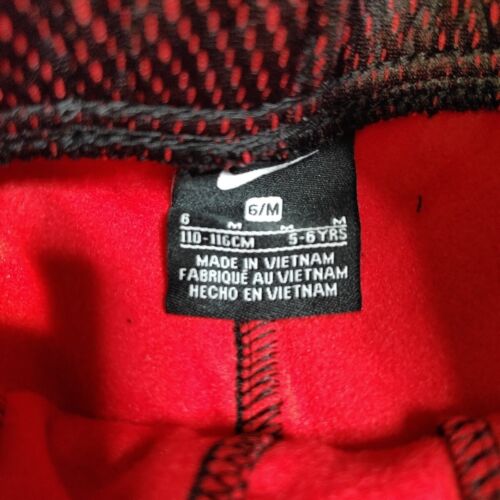 Nike - Boy's - Mesh Fleece Track Pants - Black/Red - Size 6/M (5-6 years) - Picture 6 of 6