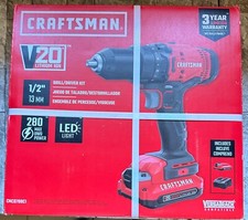 CRAFTSMAN V20* Cordless Drill/Driver Kit (CMCD700C1) New Free Shipping