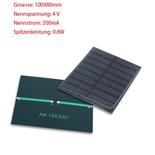 Erzeugung von Solarzellen DIY-Solarpanel 2V 3V 4V 5V 5,5V 6V 7V 8V 9V im Freien - Bild 86 von 87