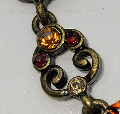 Schmuckset Halskette Ohrringe Verlängerung Anhänger durchbohrt AVON gelb orange rot - Bild 18 von 21