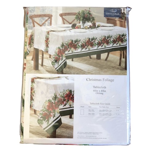Villeroy & Boch Tablecloth Christmas Foliage 60 x 84 Oblong Elegant Damask NEW - Picture 5 of 7