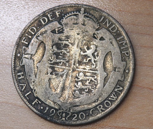 1920 Großbritannien halbe Krone Silber