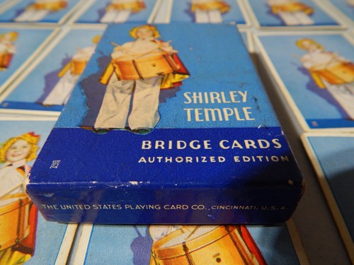 SELTEN 1930er SHIRLEY TEMPLE DRUMMER BOY Bridge Deck Spielkarten 54 Karten in Box - Bild 2 von 15