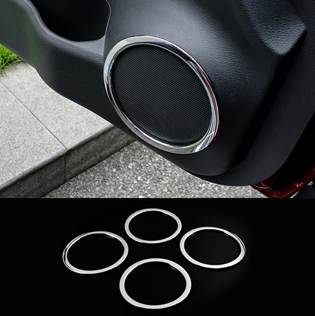 FIT FOR NISSAN ROGUE X-TRAIL T32 CHROME DOOR STEREO SPEAKER COVER TRIM GARNISH