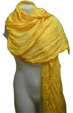 Yellow/Gold 40 x 78 metallic scarf shawl wrap cover up from Cejon