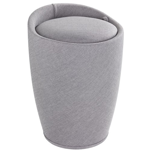 Taburete taburete de baño cestas de ropa con bolsa de ropa desmontable caja de ropa aspecto de lino - Imagen 32 de 40