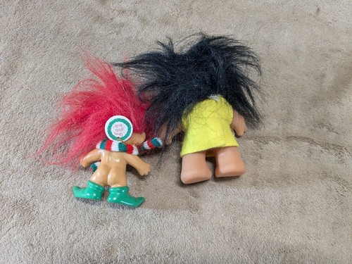 Vintage Adopt a Norfin Happy Troll Doll Dam Design Denmark Black Red Hair Russ - Picture 5 of 24