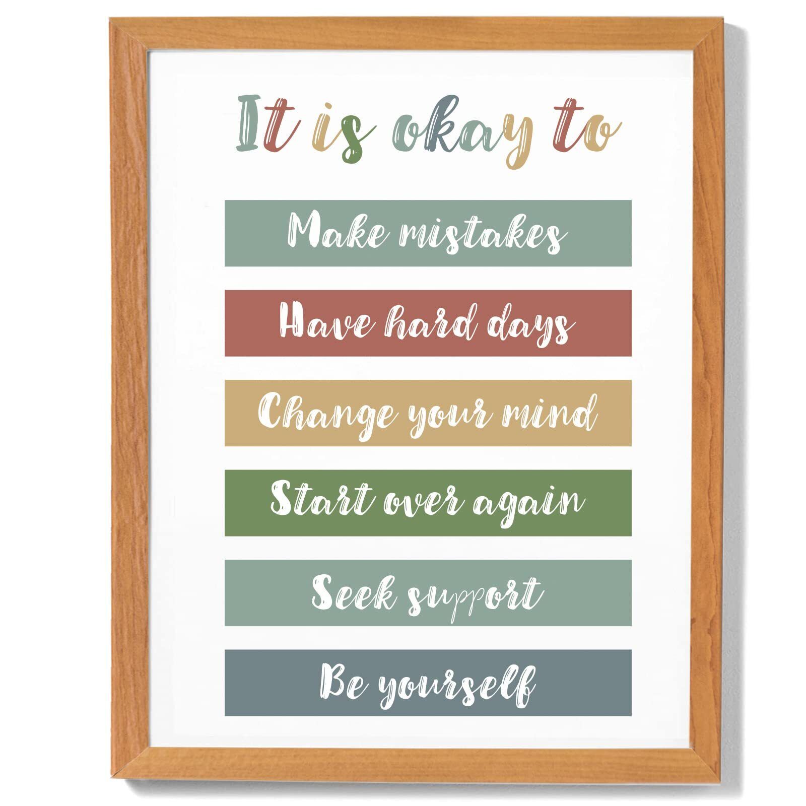 Boho Classroom Decor It Is Okay To Quotes Playroom Decor Classroom ...