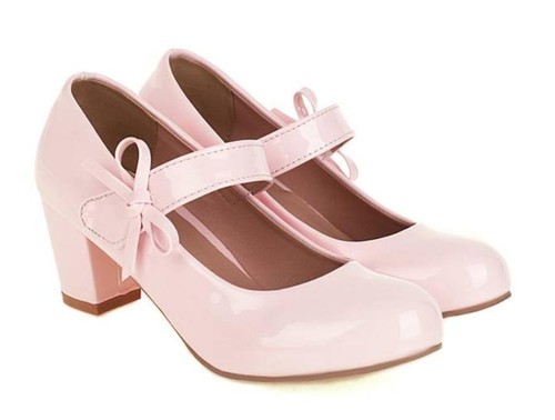 Schicke Damen-Freizeitschuhe Mary Janes Blockabsatz formell Hochzeit Braut Knöchelriemen - Bild 10 von 15