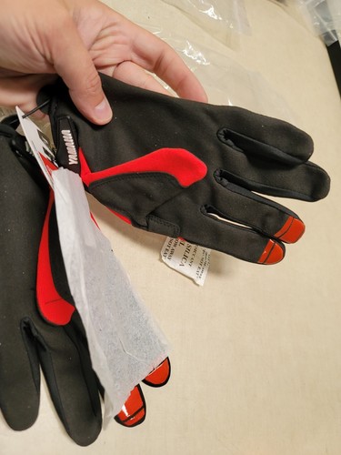 XL OEM Yamaha Gloves for Riding / Racing Red / Black Full Finger MAR-20GFF-RD-XL - Picture 3 of 6