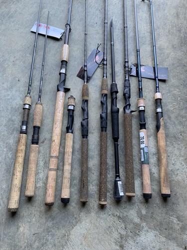 Lot Of 10 Fishing Rod Handles Lot Cut Offs From New Broken Fishing Poles