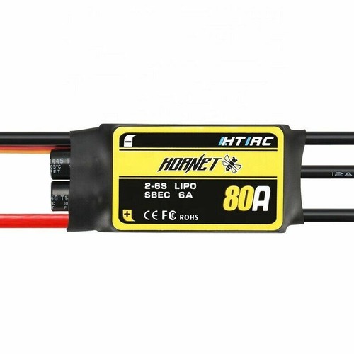 HTIRC Hornet 80AMP Brushless ESC for RC Monster Plane FPV Drone Heli Fixed Wing - Picture 5 of 6