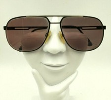 Vintage Marcolin 6111 Black Metal Pilot Sunglasses Italy FRAMES ONLY