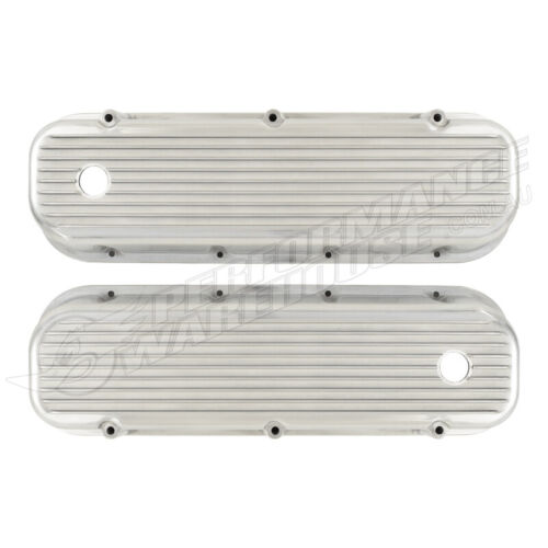 Big Block Chev Polished Finned Aluminium Valve Covers Tall 396 427 454 502 - Picture 3 of 4