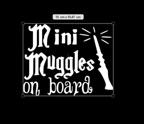 Harry Potter Car decal/sticker - Mini Muggle/s On Board - Picture 3 of 3