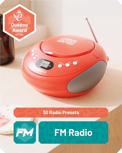 Boombox CD Bluetooth portatile con radio FM | CD, CD-R, CD-RW | 30 preset - Foto 46 di 51