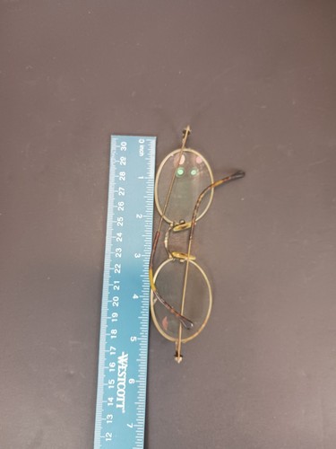 Vintage runde unbekannte Brille mit Sehstärke Drahtrahmen Chip in einem siehe Bilder - Bild 5 von 14