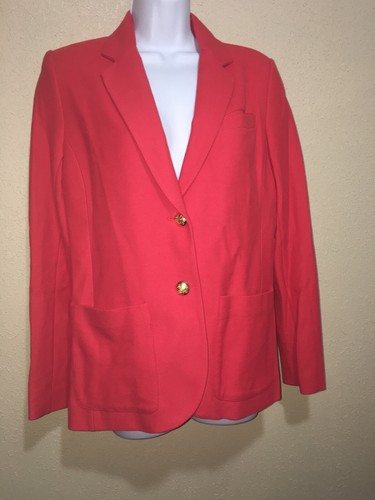 Giacca blazer Ralph Lauren maglia testurizzata cotone rosso bottoni oro tg L nuova - Foto 5 di 11